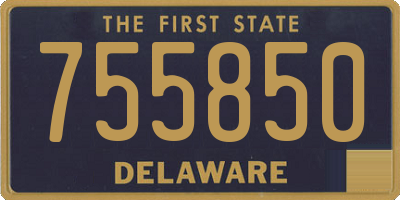 DE license plate 755850