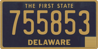 DE license plate 755853