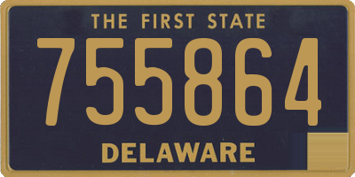 DE license plate 755864