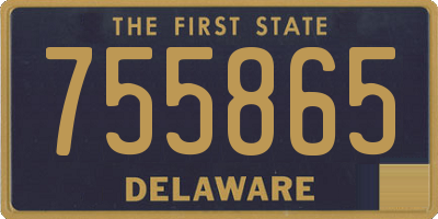 DE license plate 755865