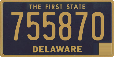 DE license plate 755870