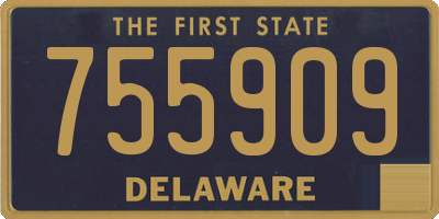 DE license plate 755909