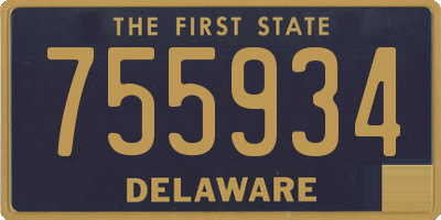 DE license plate 755934