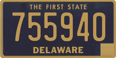 DE license plate 755940