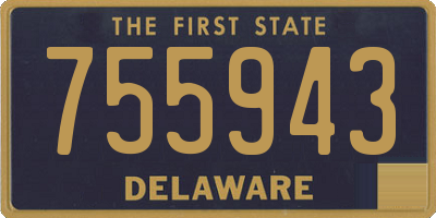 DE license plate 755943