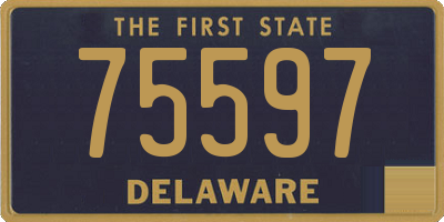 DE license plate 75597