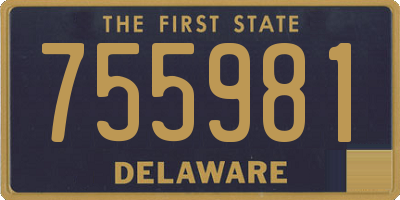 DE license plate 755981