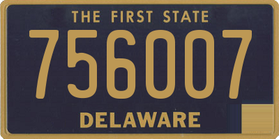 DE license plate 756007