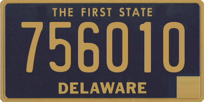 DE license plate 756010
