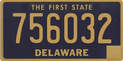 DE license plate 756032