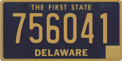 DE license plate 756041