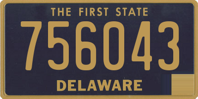 DE license plate 756043