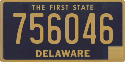 DE license plate 756046
