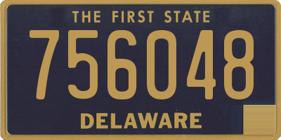DE license plate 756048
