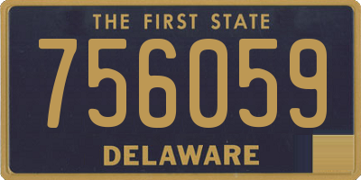 DE license plate 756059