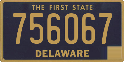 DE license plate 756067