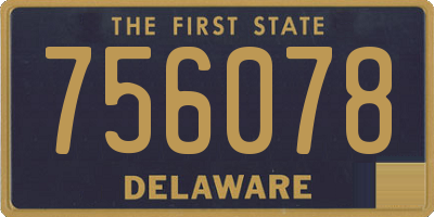 DE license plate 756078