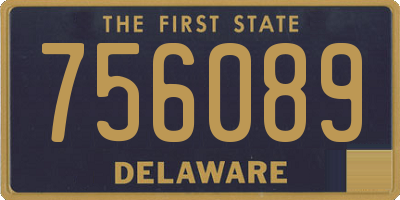 DE license plate 756089