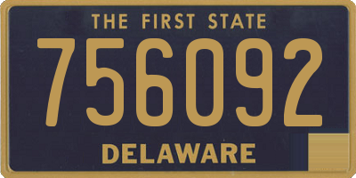 DE license plate 756092