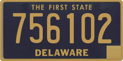 DE license plate 756102