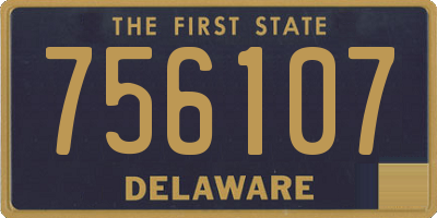 DE license plate 756107