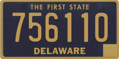 DE license plate 756110