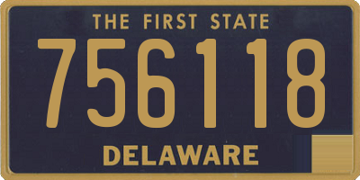 DE license plate 756118