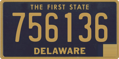 DE license plate 756136
