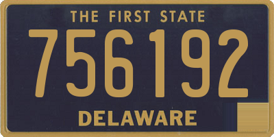 DE license plate 756192