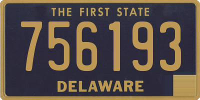 DE license plate 756193