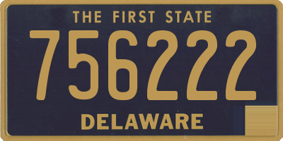 DE license plate 756222