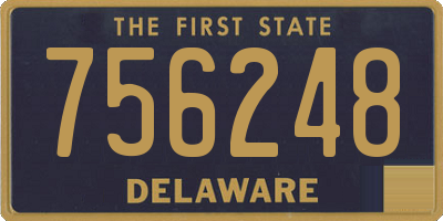 DE license plate 756248