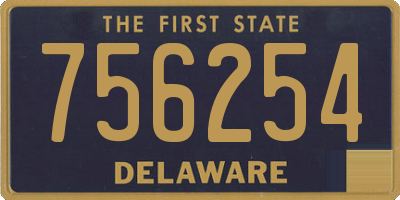 DE license plate 756254
