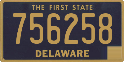 DE license plate 756258