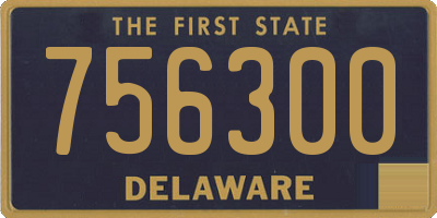 DE license plate 756300