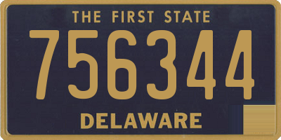 DE license plate 756344