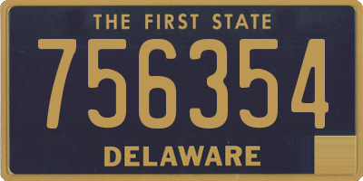 DE license plate 756354