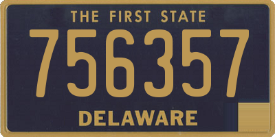 DE license plate 756357