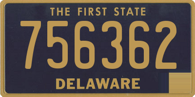 DE license plate 756362