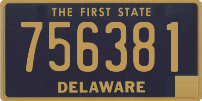 DE license plate 756381