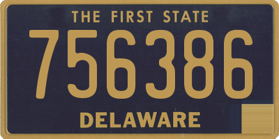 DE license plate 756386