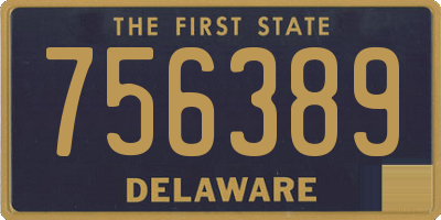 DE license plate 756389