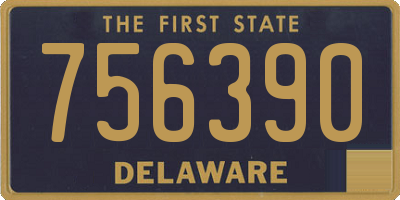 DE license plate 756390