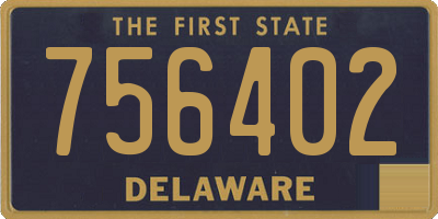 DE license plate 756402