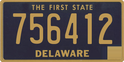 DE license plate 756412