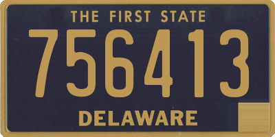 DE license plate 756413