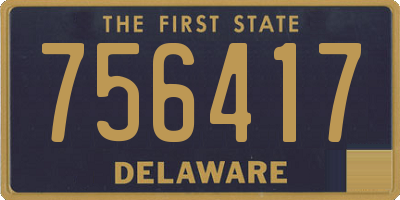 DE license plate 756417