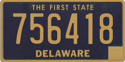 DE license plate 756418