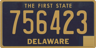 DE license plate 756423