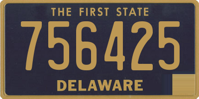 DE license plate 756425